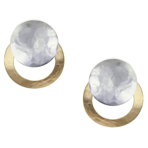 Large Disc with Wide Ring Clip Earring