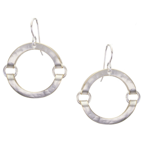 Medium Hinged and Folded Thin Rings Wire Earring
