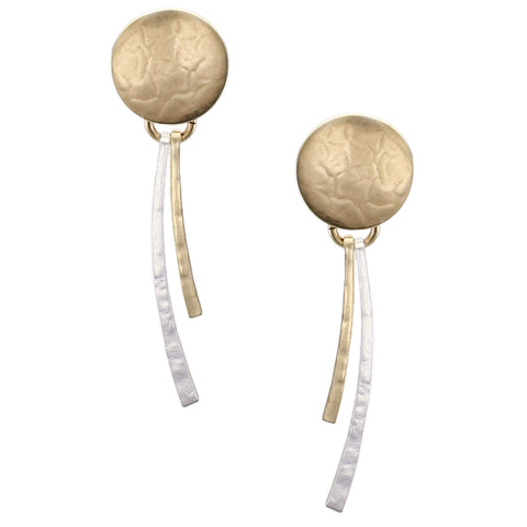 Medium Disc with Fringe Post Earring