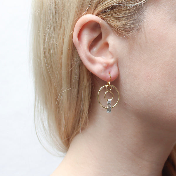 Figure Eight with Ring and Fringe Wire Earring