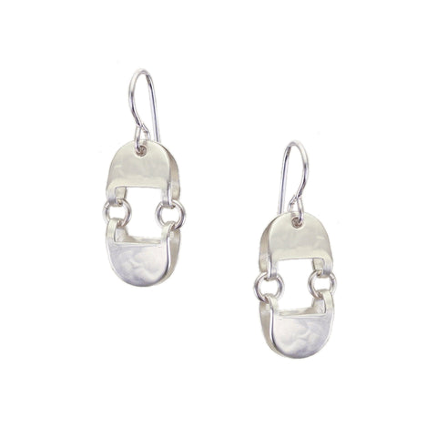 Hinged and Folded Oval Rings Wire Earring