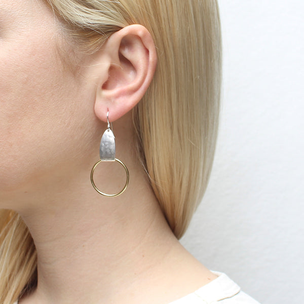 Long Oval with Ring Wire Earring
