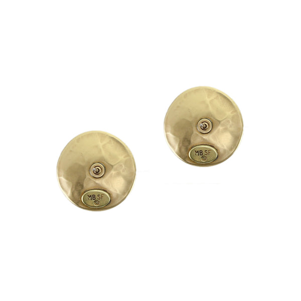 Large Dished Disc Post Earring