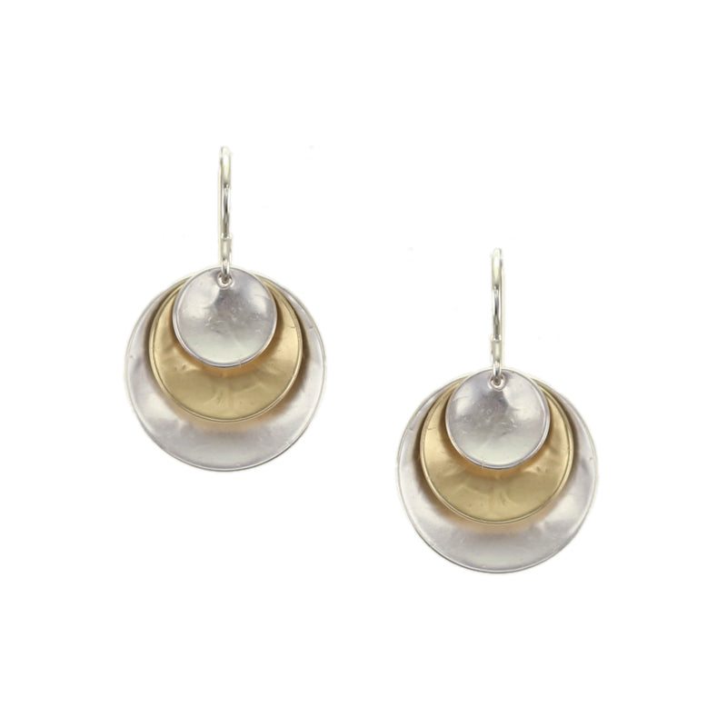 Tiered and Layered Dished Discs Wire Earring – Marjorie Baer Accessories