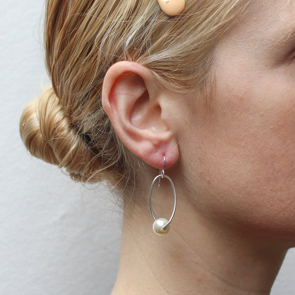 Suspended Pearl Wire Earring