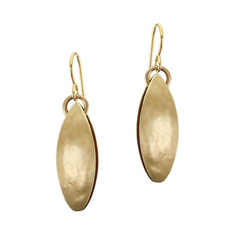 Rounded Leaf Pod Wire Earrings