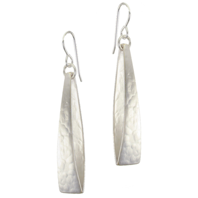 Large Back to Back Long Triangles Wire Earrings