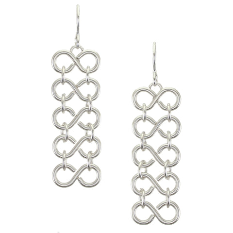 Large Chain Mail Wire Earrings
