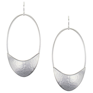 Large Fin Hoop Wire Earrings