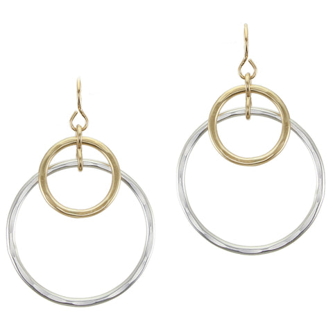 Large Layered Rings Wire Earrings