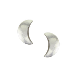 Small 3D Crescent Post Earrings