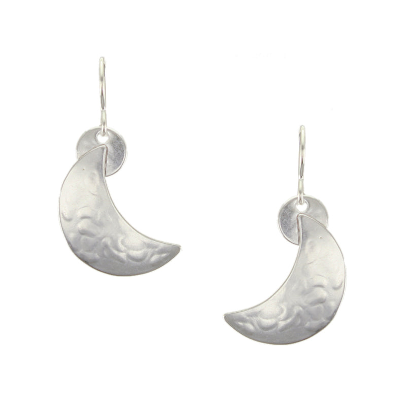 Disc with Layered Crescent Wire Earrings