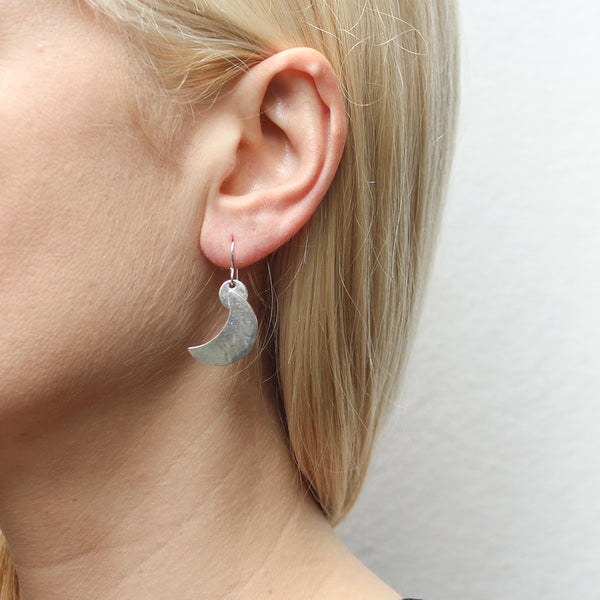 Disc with Layered Crescent Wire Earrings