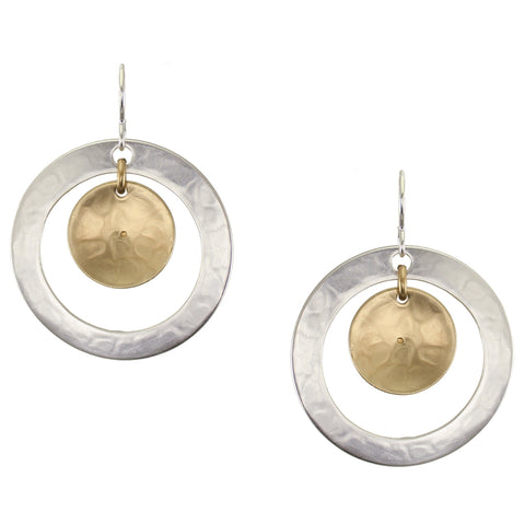 Wide Ring with Cymbal Wire Earrings