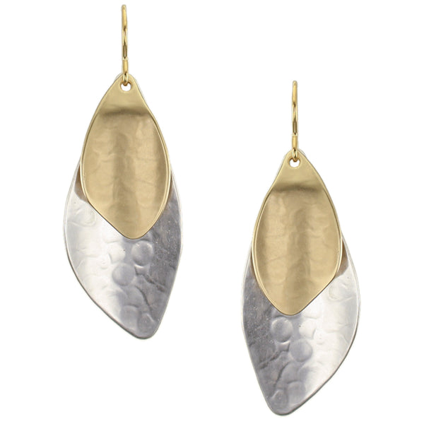 Layered Organic Leaves Wire Earrings