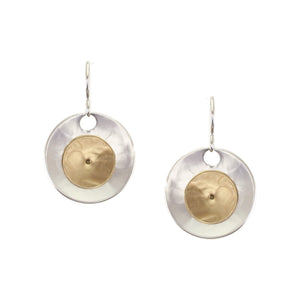 Two Layered Cymbals Wire Earrings