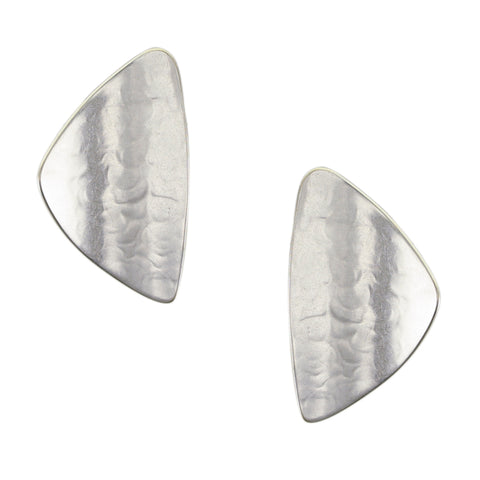 Rounded Triangles Clip or Post Earrings