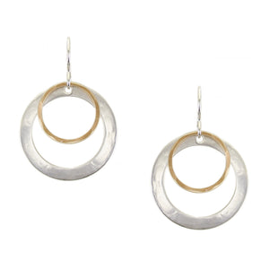 Small Layered Rings Wire Earrings