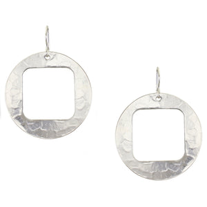 Large Cutout Disc Wire Earrings