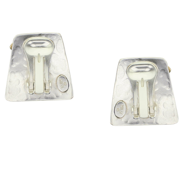 Tapered Rectangle with Arc Clip or Post Earring