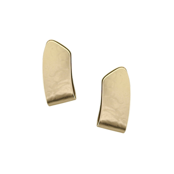 Folded Arc Clip or Post Earring