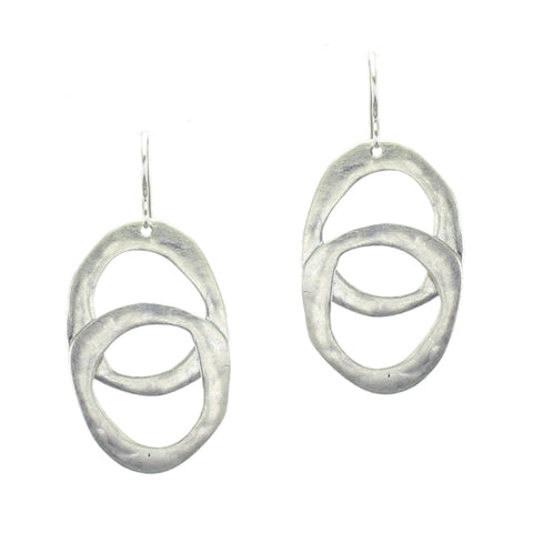 Layered Organic Rings Wire Earring