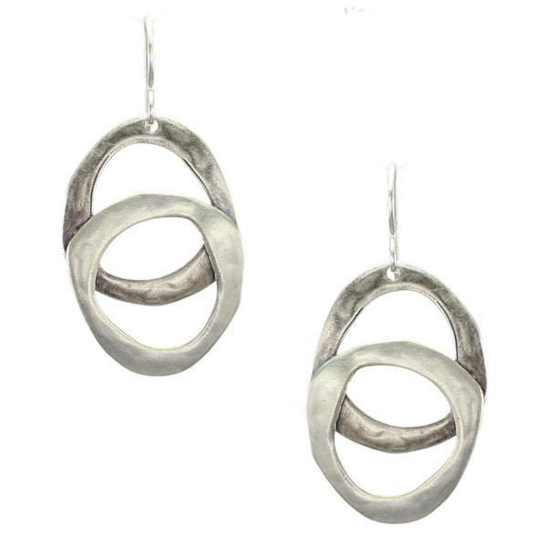 Layered Organic Rings Wire Earring