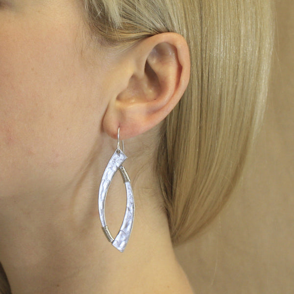 Wire-Wrapped Swoops Earring