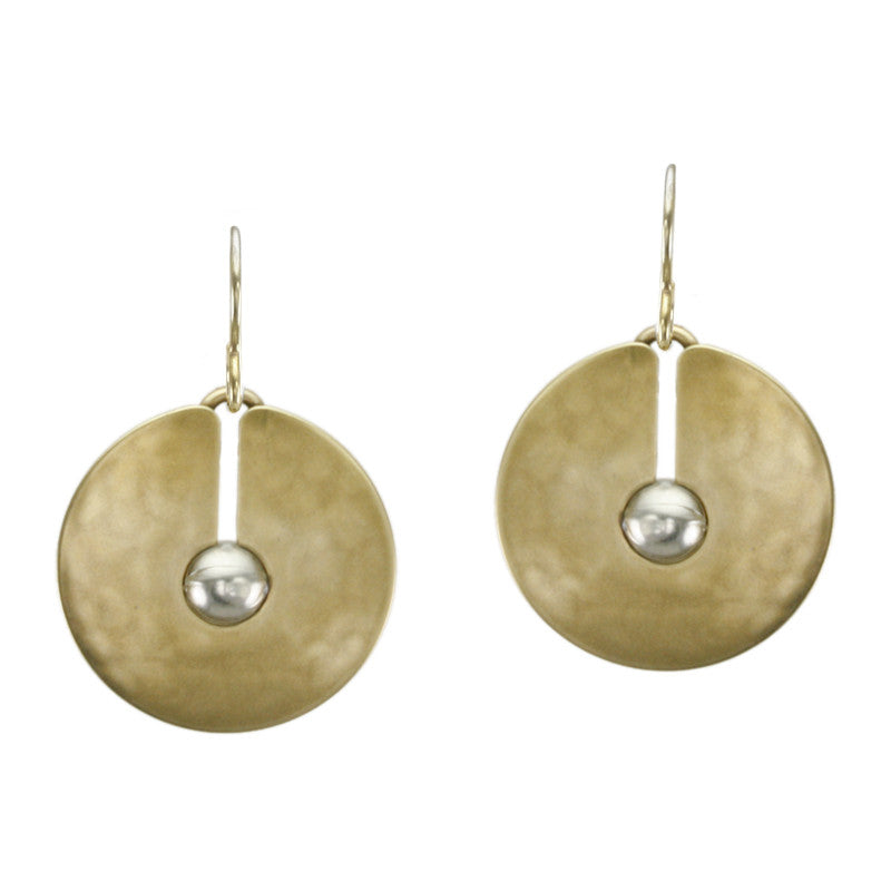 Cutout Disc with Spherical Bead Earring