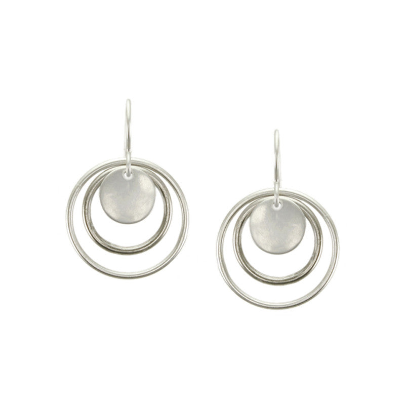 Disc and Layered Rings Earring