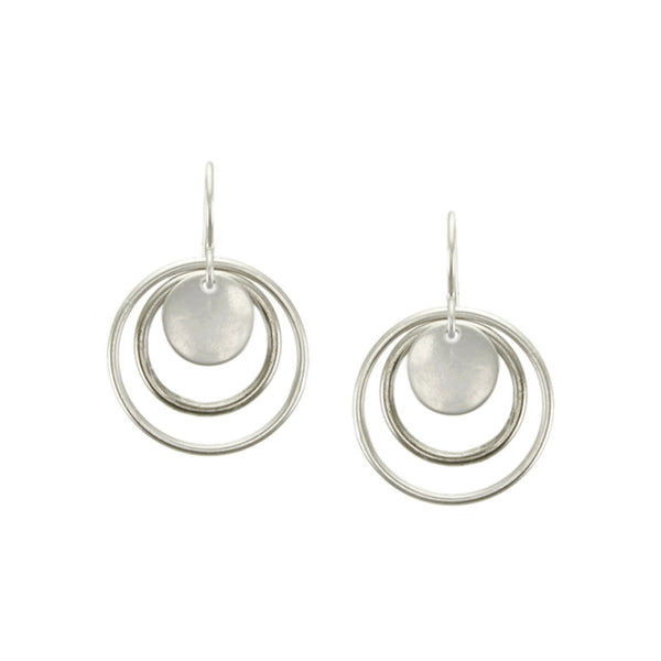 Disc and Layered Rings Earring