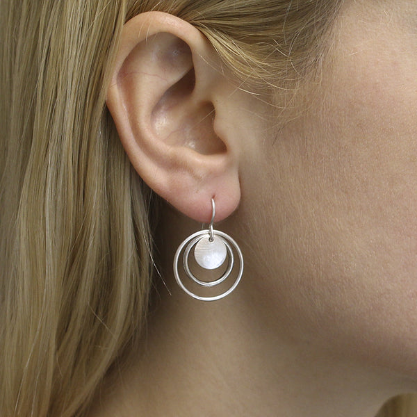 Disc and Layered Rings Earring