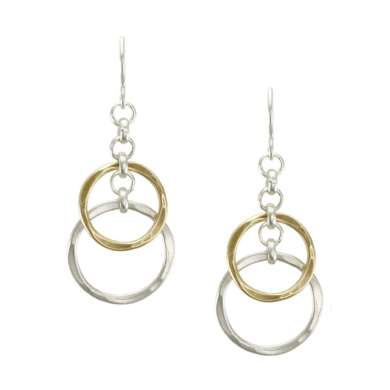 Layered Hammered Rings Earring