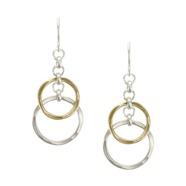 Layered Hammered Rings Earring