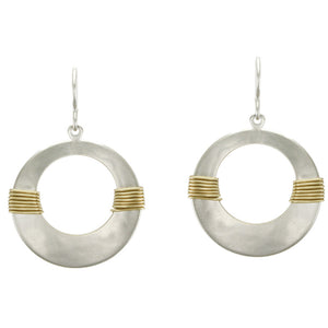 Wire Wrapped Cutout Disc Earring