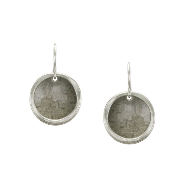 Small Layered Disc and Hammered Ring Earring