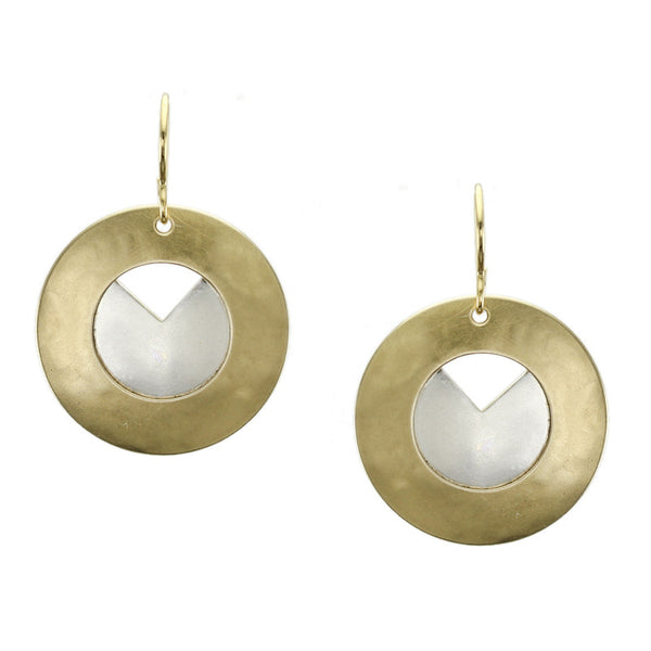 Wide Ring and Sliced Disc Earring