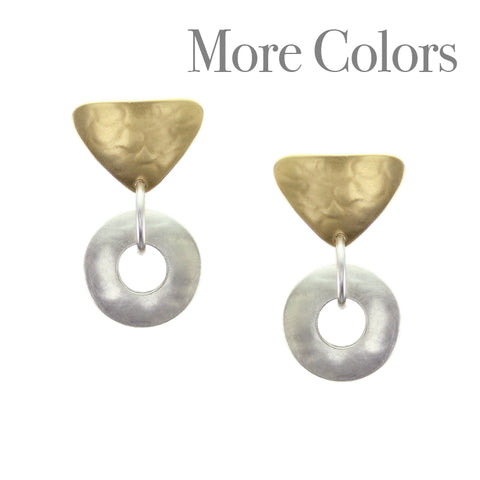 Triangle with Cutout Ring Earring