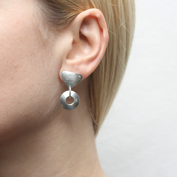 Triangle with Cutout Ring Earring