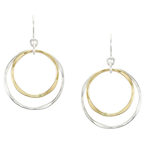 Tiered Hammered Rings Earring