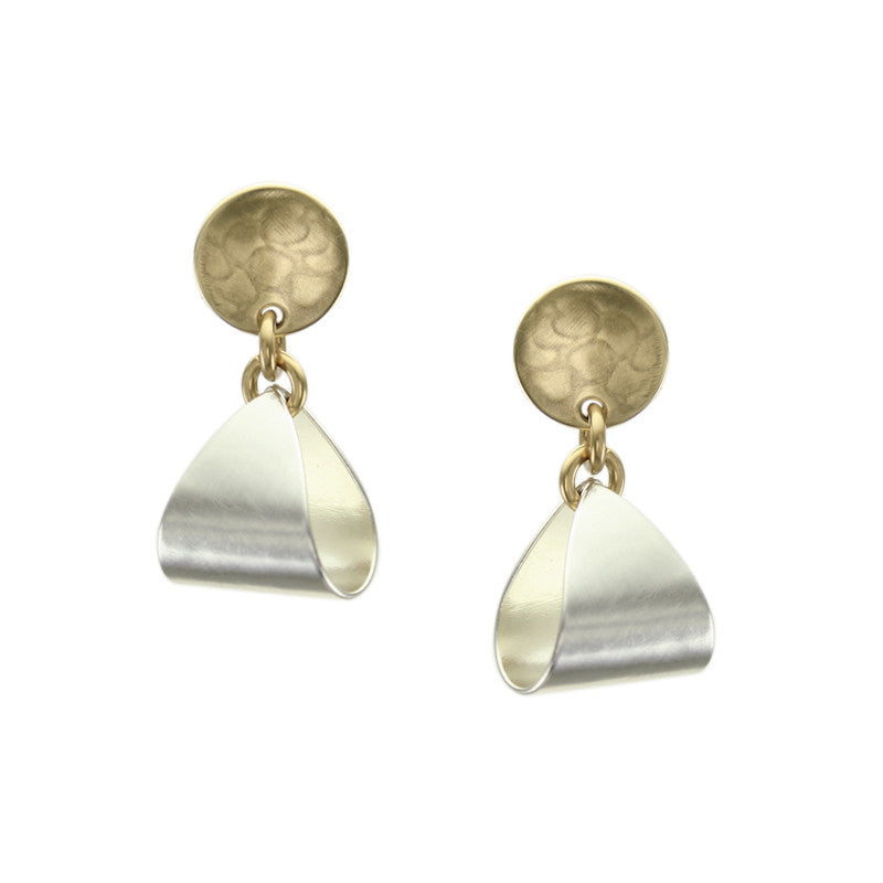 Disc with Triangular Loop Post Earring