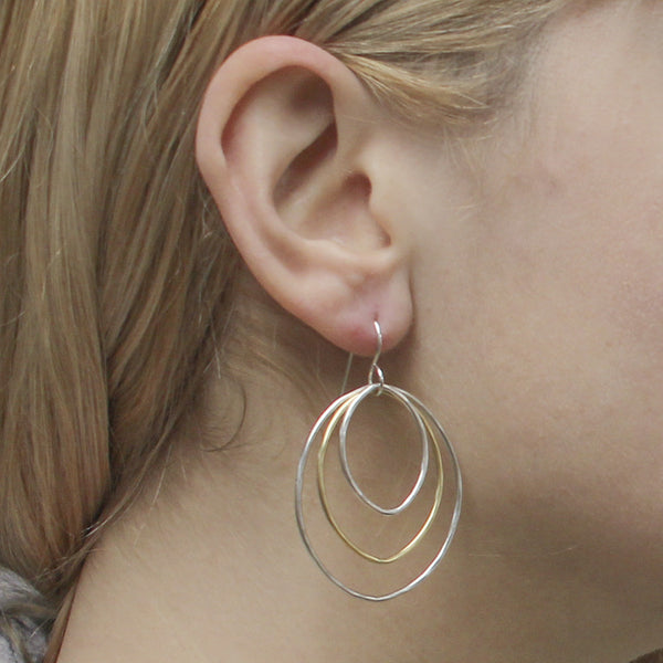 Large Tiered Oval Ring Earring
