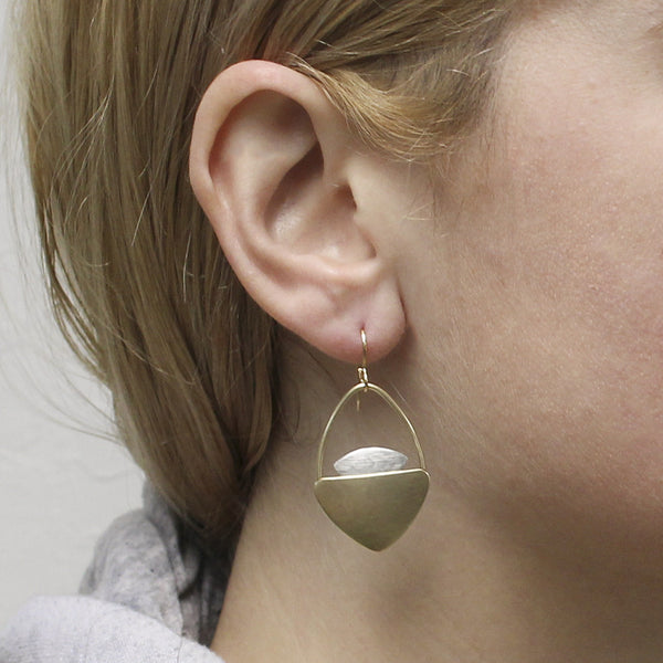 Layered Fins and Oval Ring Earring