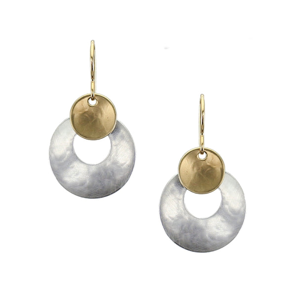 Domed Cutout Disc with Dished Disc Earring