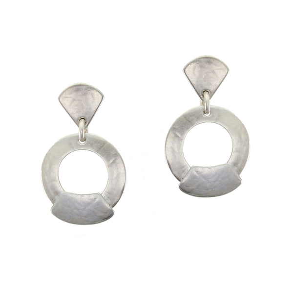 Teardrop with Ring and Fan Post Earring