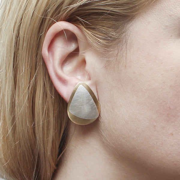 Rounded Triangle with Teardrop Earring