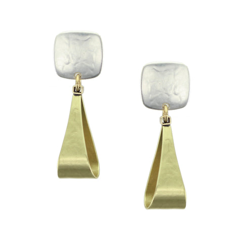 Small Rounded Square with Tapered Loop Earring