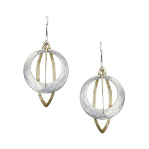 Cutout Discs with Leaf Rings Earring