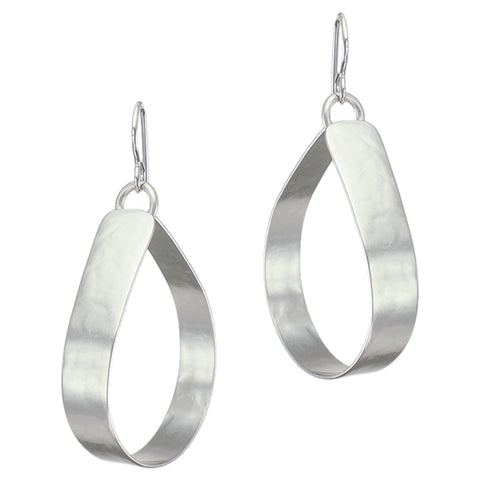 Wide Teardrop Hoop Earring