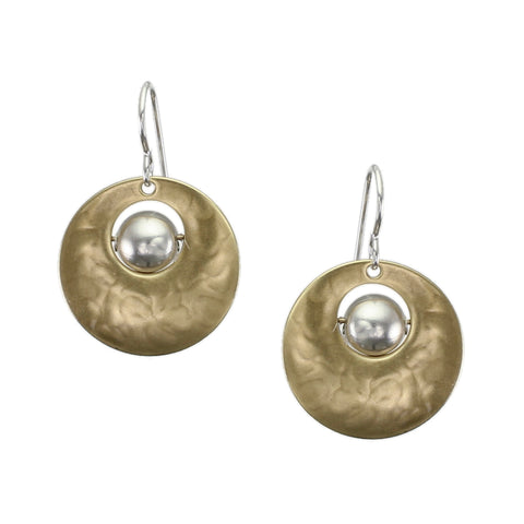 Cutout Disc with Bead Earring